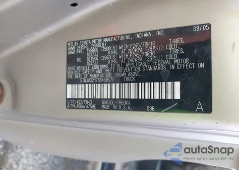 2006 Toyota Tundra from USA, damaged, VIN 5TBJU32176S458570